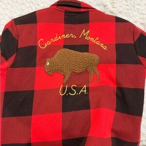 J.Crew Crewcuts Everyday Sherpa Jacket Buffalo Check Size 12 EUC